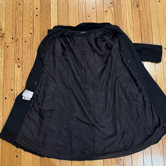 Vintage M.G. Kinsler The Great American Coat Wool Blend Black Long Coat USA Made - Picture 4 of 10